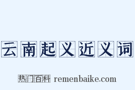 云南起义近义词是什么意思的图片